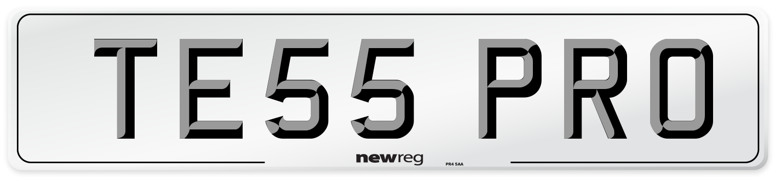 TE55 PRO Number Plate from New Reg